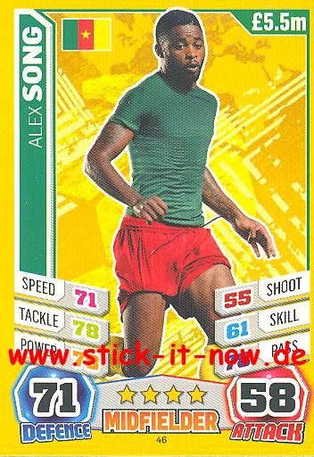 Match Attax "World Stars WM 2014" - ALEX SONG - Nr. 46