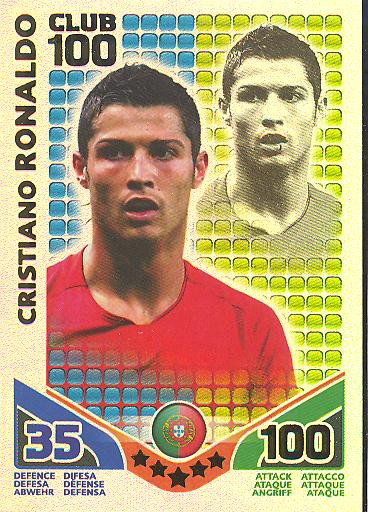 Match Attax WM 2010 - GER/Edition - Club 100 - CRISTIANO RONALDO - Portugal