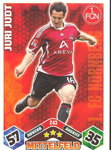 Match Attax 10/11 - JURI JUDT - 243