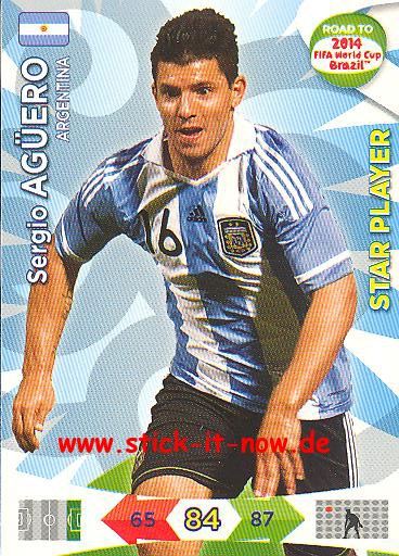 Panini Adrenalyn XL Road to WM 2014 - Sergio AGÜERO