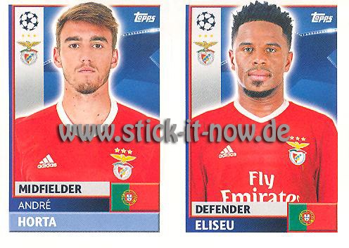 Topps Champions League Sticker 16/17 - Nr. BEN 6 + 7