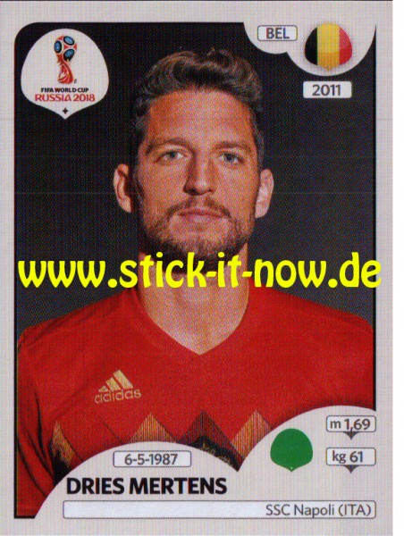 Panini WM 2018 "Sticker" - Dries Mertens - Belgien
