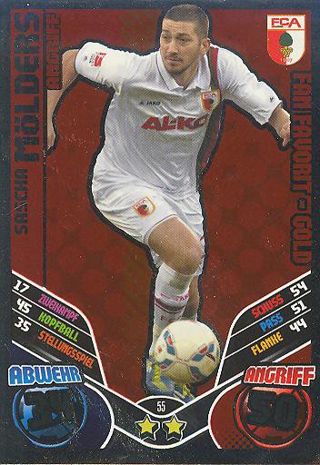 Match Attax 11/12 Extra - SASCHA MÖLDERS - FC Augsburg - Fan Favorit-Gold - Nr. 55