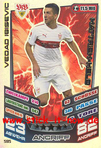 Match Attax 13/14 EXTRA - HATTRICK-HELD - VEDAD IBISEVIC - Nr. 595