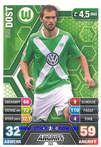 Match Attax 14/15 - Bas DOST - VfL Wolfsburg - Nr. 322