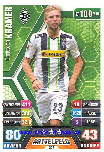 Match Attax 14/15 - Christoph KRAMER - Bor. M'gladbach - Nr. 227