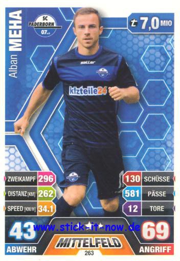 Match Attax 14/15 - Alban MEHA - SC Paderborn - Nr. 263