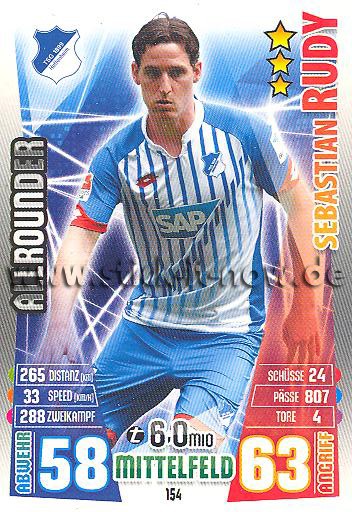 Match Attax 15/16 - Sebastian RUDY - TSG Hoffenheim - Nr. 154