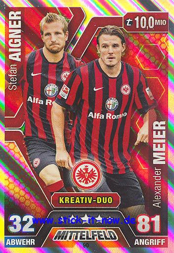 Match Attax 14/15 - AIGNER & MEIER - Ein. Frankfurt - Nr. 90 (Duo-Karte)