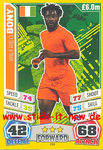 Match Attax "World Stars WM 2014" - WILFRIED BONY - Nr. 159