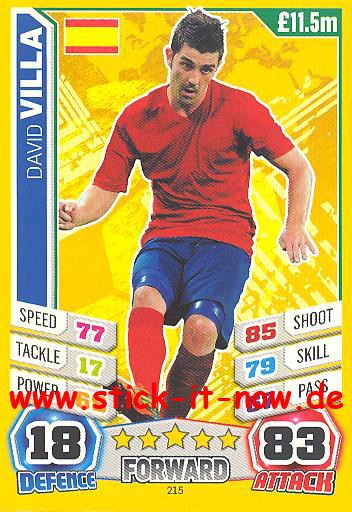 Match Attax "World Stars WM 2014" - DAVID VILLA - Nr. 215