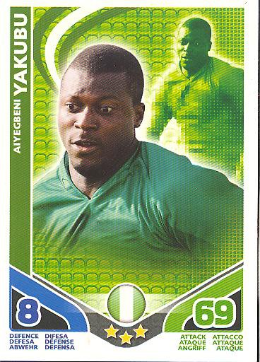 Match Attax WM 2010 - GER/Edition - AIYEGBENI YAKUBU - Nigeria