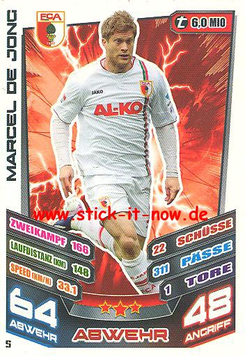 Match Attax 13/14 - FC Augsburg - Marcel de Jong - Nr. 5
