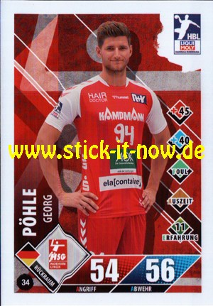 LIQUI MOLY Handball Bundesliga "Karte" 20/21 - Nr. 34