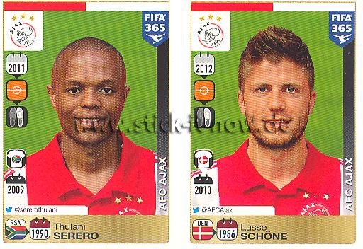 Panini FIFA 365 Sticker - Nr. 652 - 656