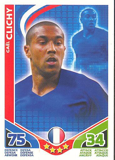 Match Attax WM 2010 - GER/Edition - GAEL CLICHY - Frankreich