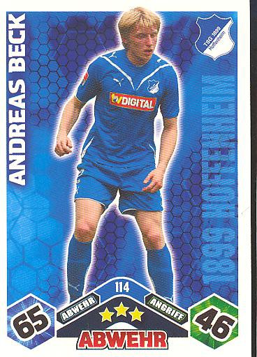 Match Attax 10/11 - ANDREAS BECK - 114