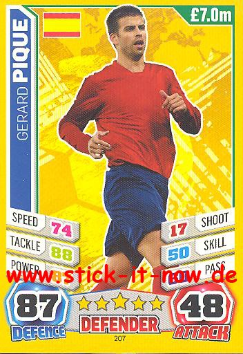 Match Attax "World Stars WM 2014" - GERARD PIQUE - Nr. 207