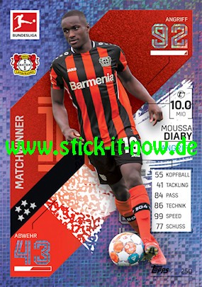 Topps Match Attax Bundesliga 2021/22 - Nr. 250 ( Matchwinner )