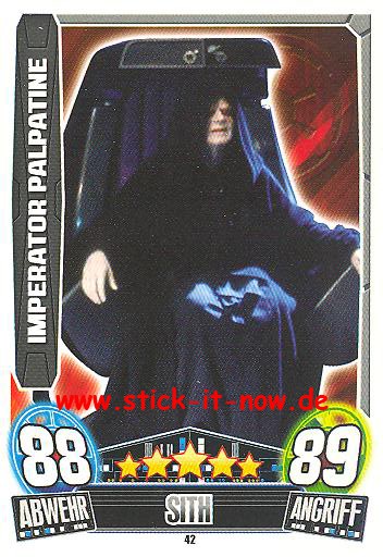 Force Attax Movie Collection - Serie 3 - IMPERATOR PALPATINE - Nr. 42