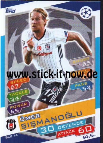 Match Attax Champions League 16/17 - Nr. BES 14