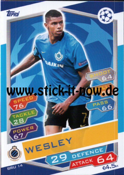 Match Attax Champions League 16/17 - Nr. BRU 14