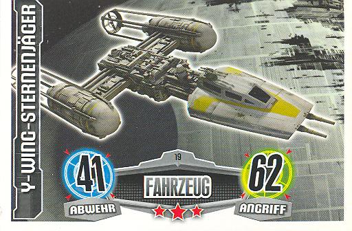 Force Attax - Y-WING-STERNENJÄGER - Fahrzeug - Allianz - Movie Collection