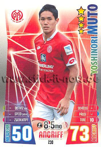 Match Attax 15/16 - Yoshinori MUTO - FSV Mainz 05 - Nr. 230