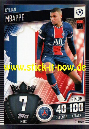 Topps Match Attax 101 (2021) - Nr. 7 ( Mbappé )