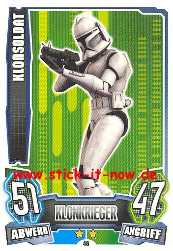 Force Attax - Star Wars - Clone Wars - Serie 4 - KLONSOLDAT - Nr. 46