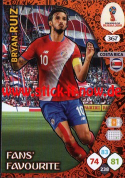 Adrenalyn XL "WM Russia 2018" - Nr. 367 (FANS FAVOURITE)